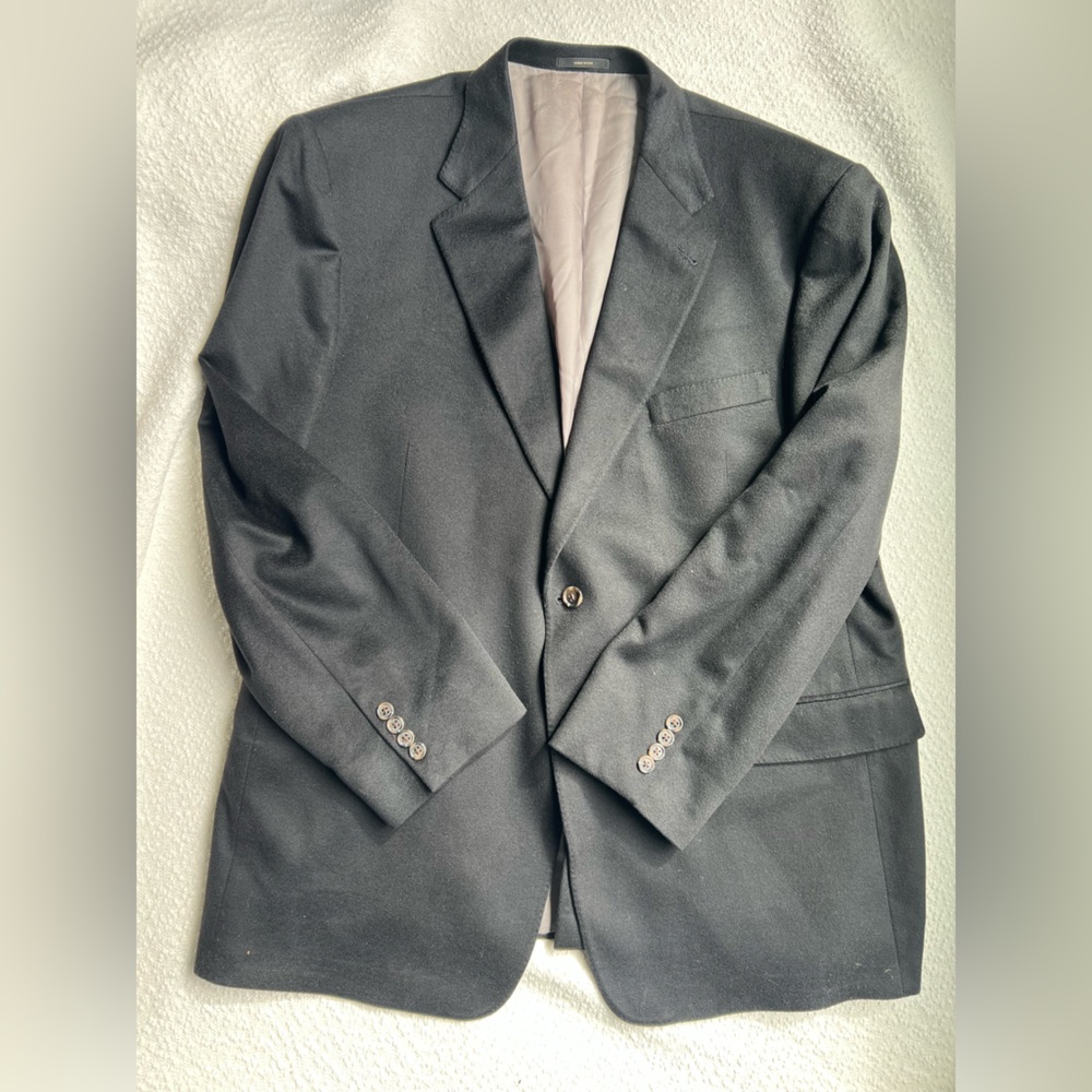 Hart Schaffner Marx Gold Trumpeter 100% Loro Piana Cashmere Blazer Black